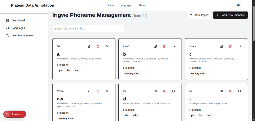 Plateau Dialect Transcription